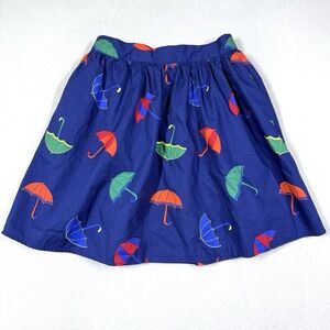 Modcloth Skirt Womens Medium Share Your Flare Umbrella Print Circle Skater Lined